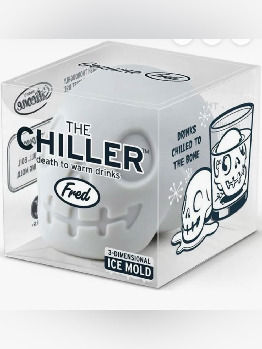 Set of 3 Genuine Fred Skull Ice Molds